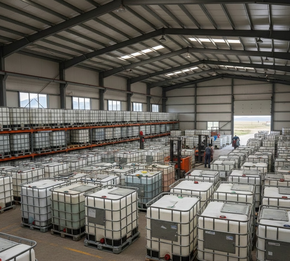 IBC totes storage area